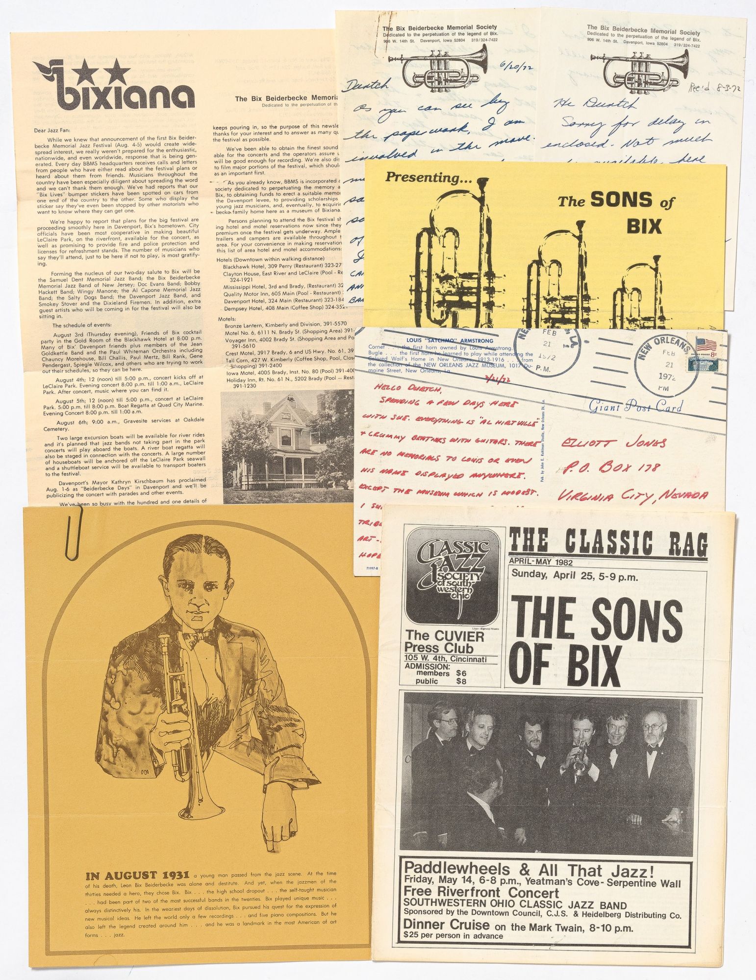 Small Archive of Louise Armstrong Correspondence to a Fellow Musician ...