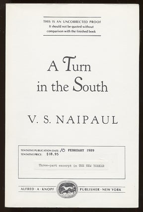 Item #58928 A Turn in the South. V. S. NAIPAUL