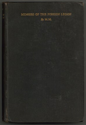 Item #589701 Memoirs of the Foreign Legion. D. H. LAWRENCE, M M