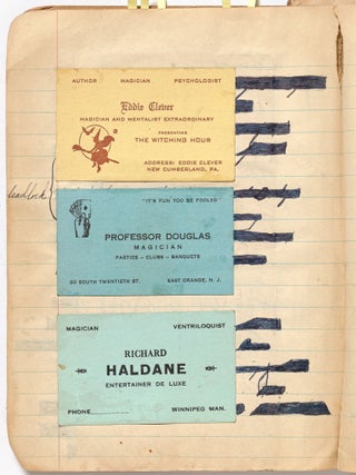 Small Archive of Business Cards from NY-NJ Magicians and Ventriloquists of the 1930-1940s