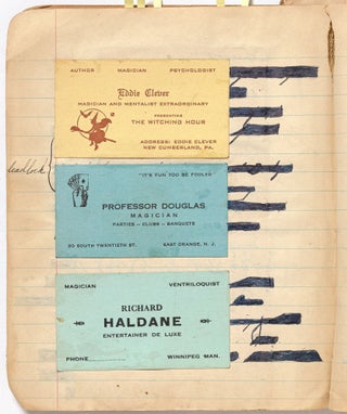 Small Archive of Business Cards from NY-NJ Magicians and Ventriloquists of the 1930-1940s