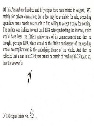 The Journal of Kenneth Hopkins 8 April 1938 - 7 September 1939: A Love Story