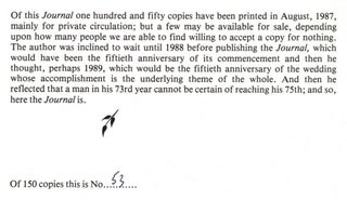 The Journal of Kenneth Hopkins 8 April 1938 - 7 September 1939: A Love Story