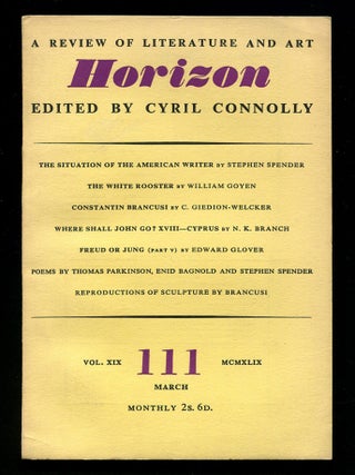 Item #591431 Horizon: A Review of Literature and Art – Vol. XIX, No. 111, March 1949. William...