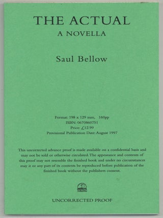 Item #593310 The Actual. Saul BELLOW