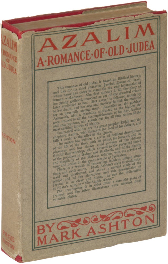 Item #59463 Azalim: A Romance of Old Judea. Mark ASHTON.