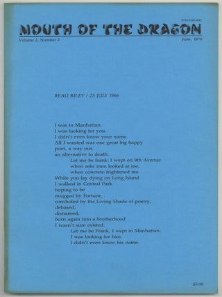 Item #598378 Mouth of the Dragon: A Poetry Journal of Male Love &ndash; Volume 2, Number 2, June,...