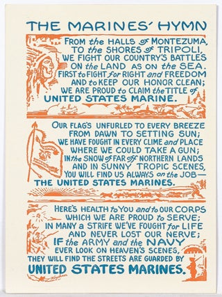 Item #598478 [Postcard]: The Marines' Hymn. Gene TUNNEY