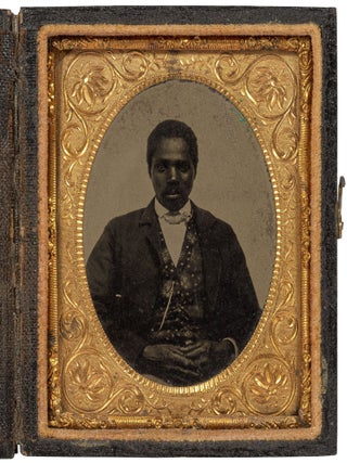 Item #598490 [Cased Tintype]: Well-Dressed Young African-American Man