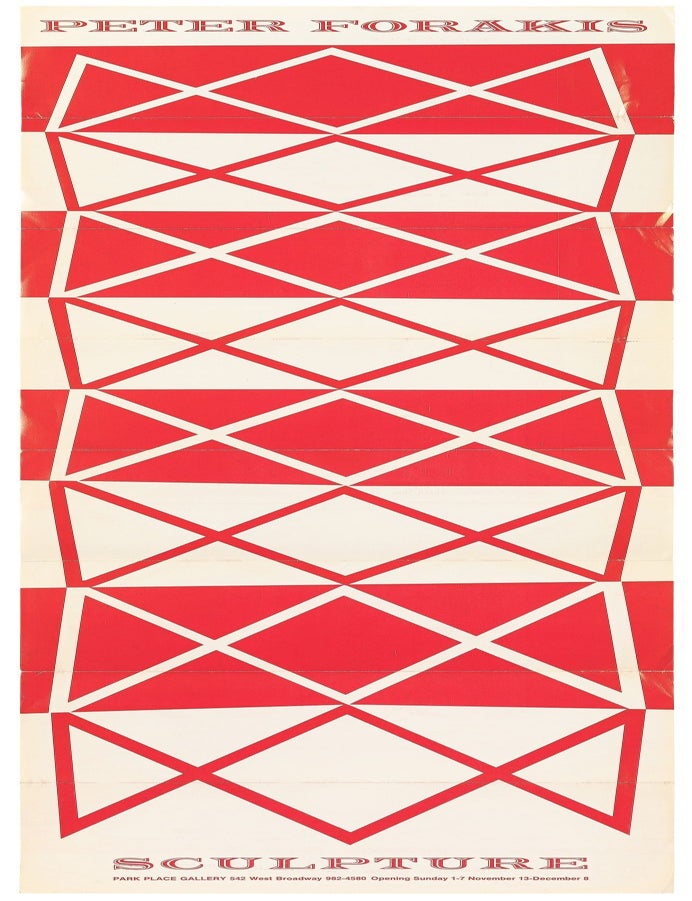 Item #598509 [Exhibition broadside]: Peter Forakis Sculpture. Park Place Gallery. November 13-December 8. Peter FORAKIS.