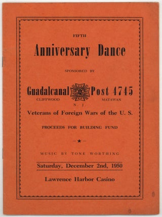Item #598625 [Program, cover title]: Fifth Anniversary Dance Sponsored by Guadacanal Post 4745...