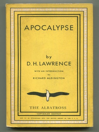 Item #599299 Apocalypse. D. H LAWRENCE