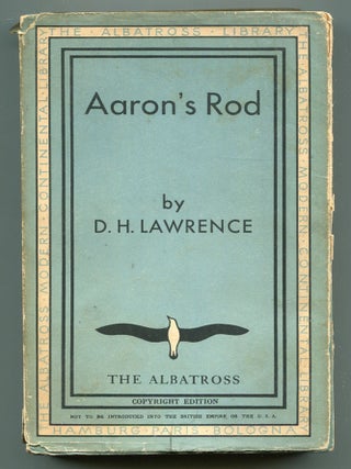 Item #599302 Aaron's Rod. D. H LAWRENCE