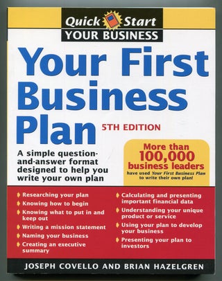 Item #599534 Your First Business Plan – 5th Edition. Joseph COVELLO, Brian Hazelgren