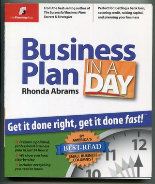 Item #599540 Business Plan In a Day. Rhonda ABRAMS, Julie Vallone