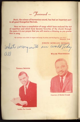 Crusade Songs. Harlem Crusade Edition 1962