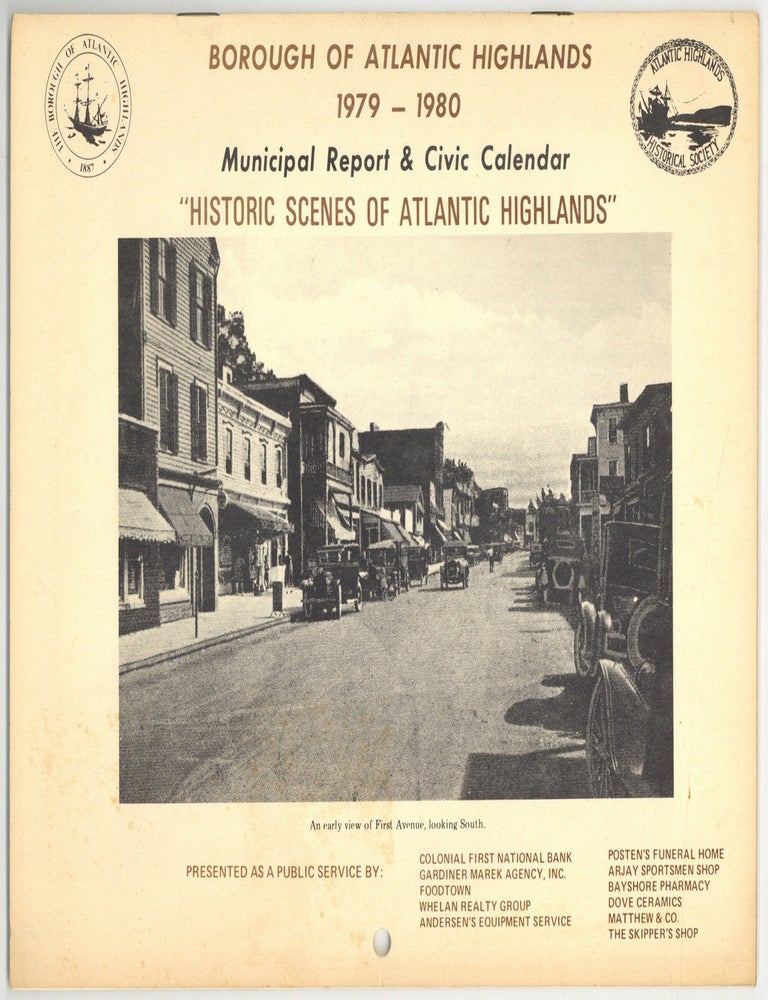 Item #600116 [Calendar, cover title]: Borough of Atlantic Highlands 1979 &ndash; 1980 Municipal Report & Civic Calendar: "Historical Scenes of Atlantic Highlands"