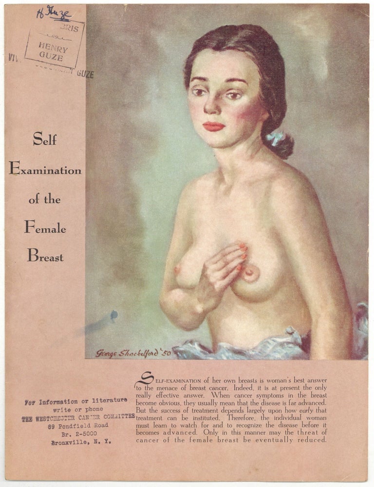 Item #600306 [Pamphlet]: Self Examination of the Female Breast
