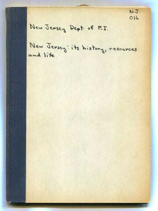 Item #600321 New Jersey: Its History, Resources and Life. A Bibliography of Curriculum Source...