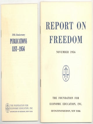 Item #600822 Report on Freedom: November 1956 [and] 10th Anniversary Publications List - 1956