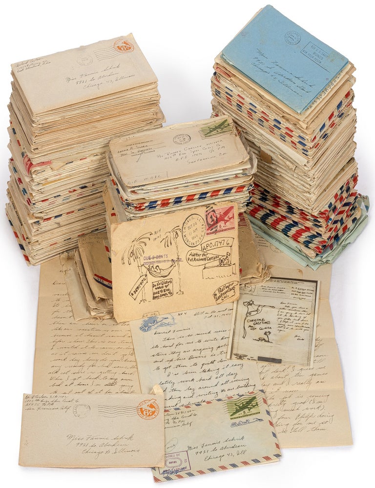 Item #600887 [Archive]: World War II Army Engineering Company Letters. Corporal Richard CARLSON.