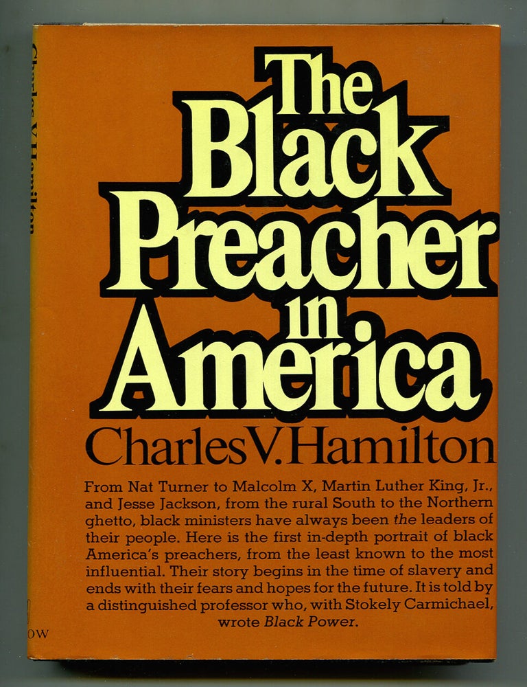 Item #601144 The Black Preacher in America. Charles V. HAMILTON.