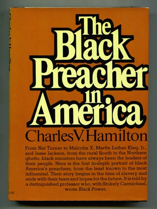 Item #601144 The Black Preacher in America. Charles V. HAMILTON