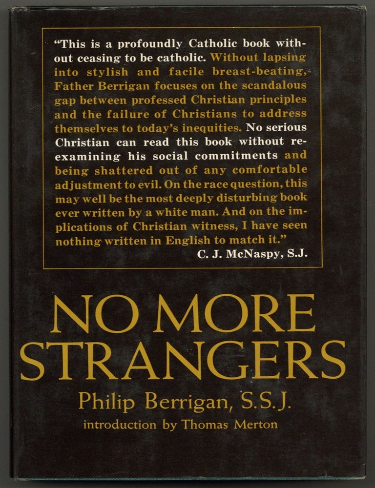 Item #601206 No More Strangers. Philip BERRIGAN.