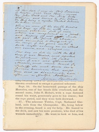 [Archive]: Isaac Bullock's Rare Shipboard Account of the First Recorded Meteor Shower in North America (November 12, 1799); together with his 1799 Seaman&rsquo;s Protection Certificate (Signed by a Revolutionary War General), and Several of his Son's Autobiographical Writings, Including Accounts of Sea Voyages and Two Gold Rush Trips to California (1850-52)