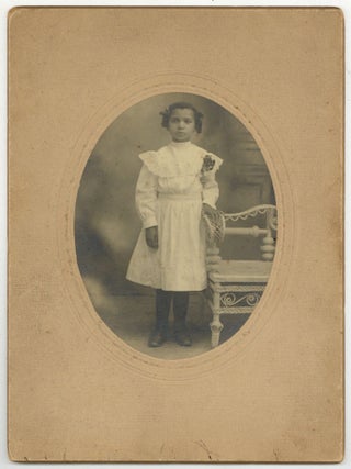 Item #601806 [Cabinet card photograph]: Berta Brandon, identified young African-American. Berta...