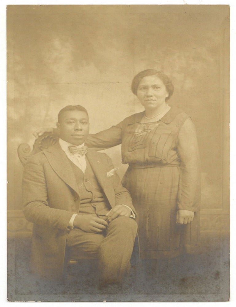 Item #601808 [Cabinet card photograph]: African-American Couple Paul and Cassie Harris. Circa 1920. Paul HARRIS, Cassie Harris.