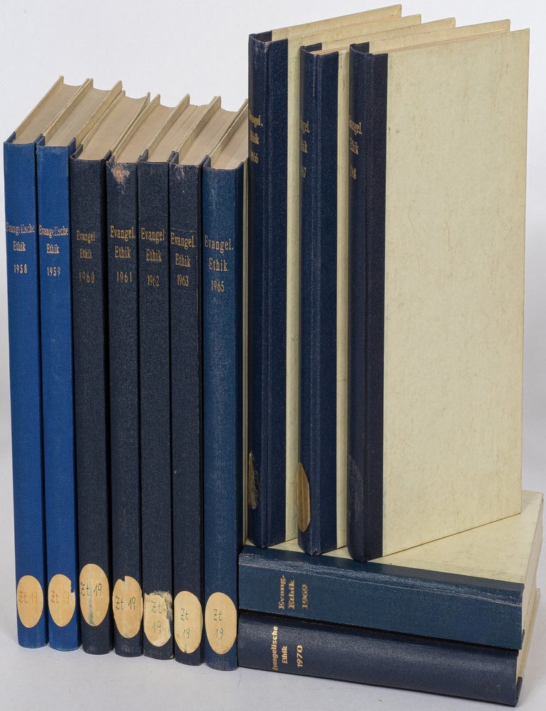Zeitschrift f&uuml;r Evangelische Ethik &ndash; 12 Annual Volumes, 1958-1970 [lacking 1964. K. von BISMARCK.