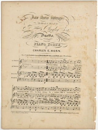 Item #602157 [Sheet music]: Are There Tidings? T. H. BAYLEY, words by, music by Charles E. Horn