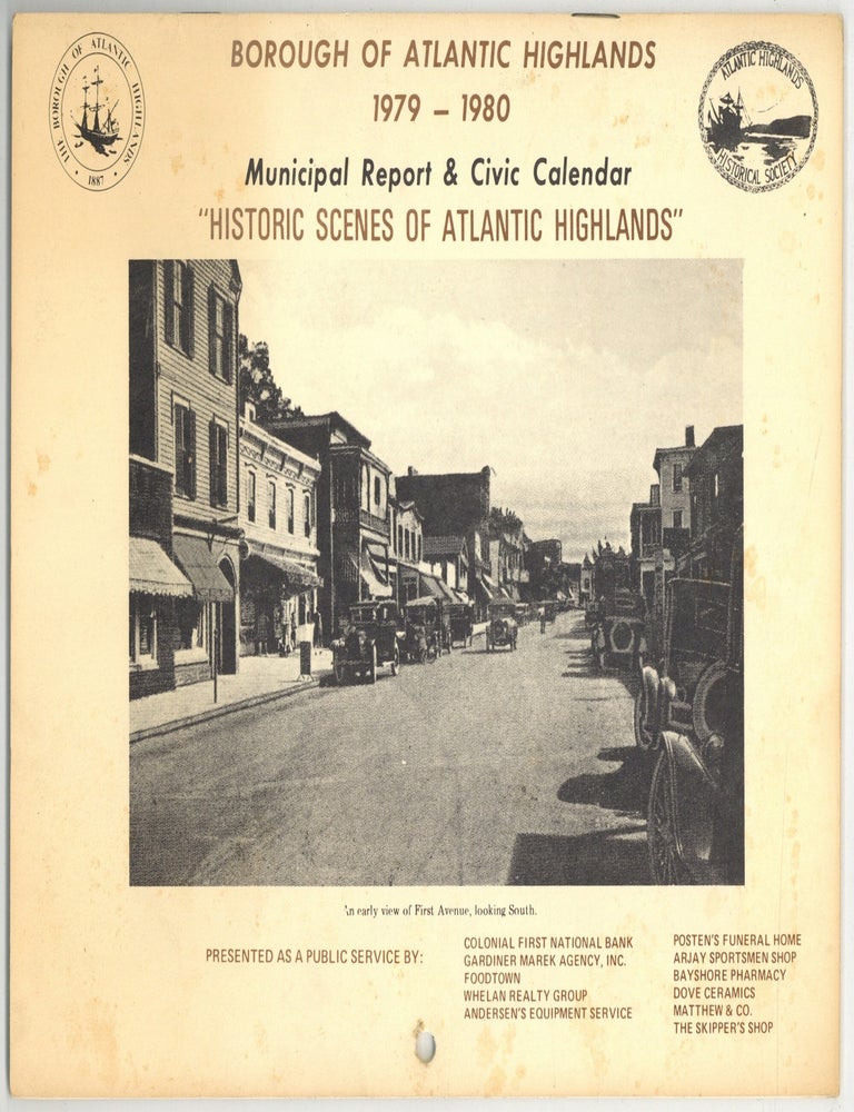 Item #602223 [Calendar]: Borough of Atlantic Highlands 1979-1980 Municipal Report & Civic Calendar: "Historic Scenes of Atlantic Highlands"