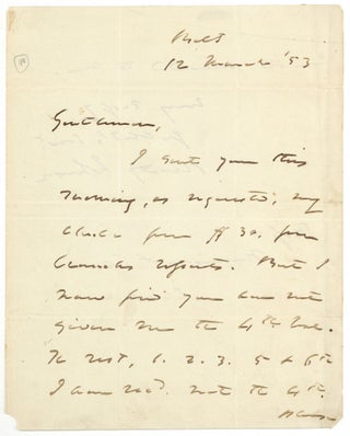 Item #602320 Autograph Letter Signed ("Reverdy Johnson") to his bookseller (Morrison...