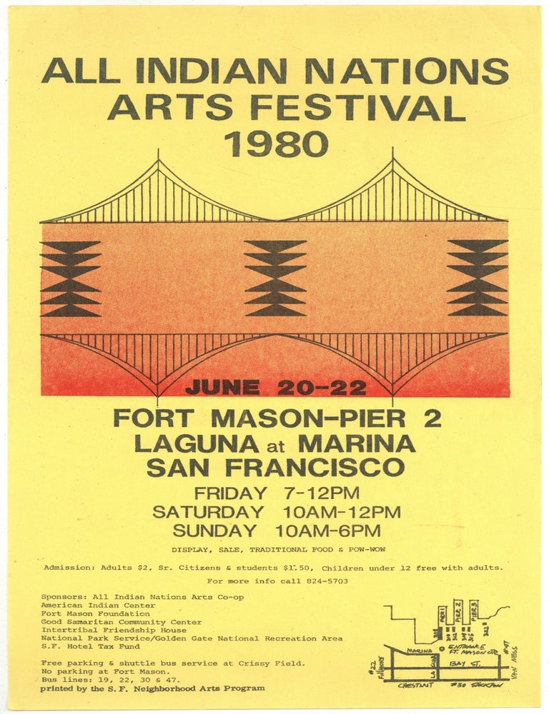 Item #602388 [Broadside]: All Indian Nations Arts Festival 1980. June 2022 Fort Mason - Pier 2