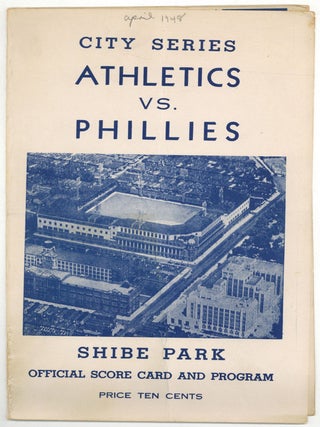 Item #602396 [Program and scorecard]: City Series: Athletics vs. Phillies. Shibe Park