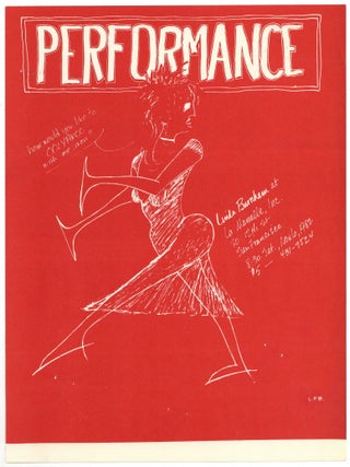 Item #602419 [Broadside]: Performance: Linda Burnham at La Mamelle, Inc. Linda BURNHAM, rye