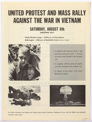 Item #602691 [Flyer]: United Protest and Mass Rally Against the War in Vietnam Saturday August 6th