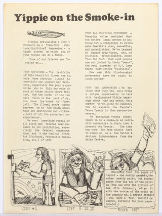 Item #602710 [Flyer]: Yippie on the Smoke-in. Youth International Party