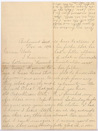 Item #602725 [Archive]: Letter Discussing 1892 Presidential Election