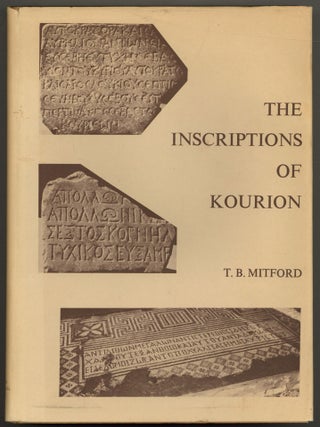 Item #603107 The Inscriptions of Kourion. T. B. MITFORD