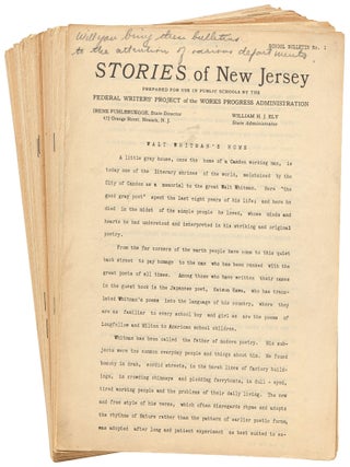 Item #603498 Stories of New Jersey. Prepared for Use in Public Schools by the Federal...