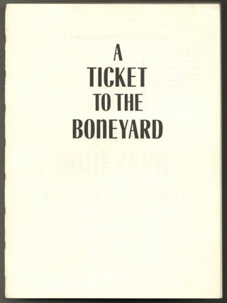 Item #603849 A Ticket to the Boneyard. A Matthew Scudder Novel. Lawrence BLOCK
