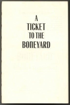 Item #603849 A Ticket to the Boneyard. A Matthew Scudder Novel. Lawrence BLOCK