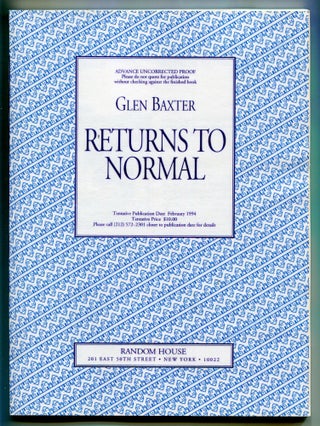 Item #603968 Returns to Normal. Glen BAXTER