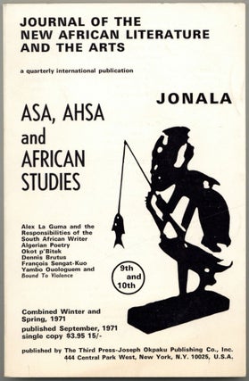 Item #603997 Journal of the New African Literature and the Arts. 9th and 10th. Combined Winter...