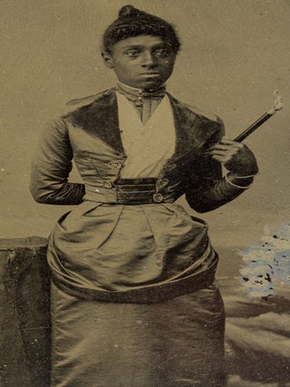 Ambrotype of African-American with Baton