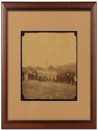 Item #604534 [Photograph] An Early American Baseball Team and Musicians, circa 1880s