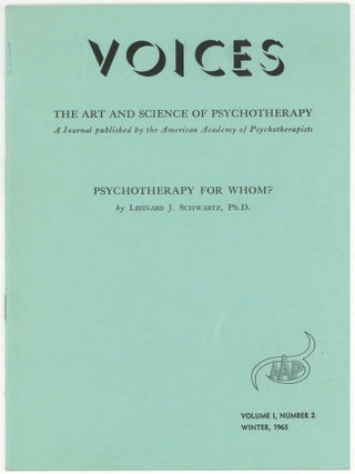 Offprint]: Psychotherapy for Whom? Leonard J. SCHWARTZ.